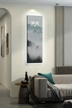 Digital clock, landscape decoration painting