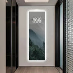 Digital clock, landscape decoration painting