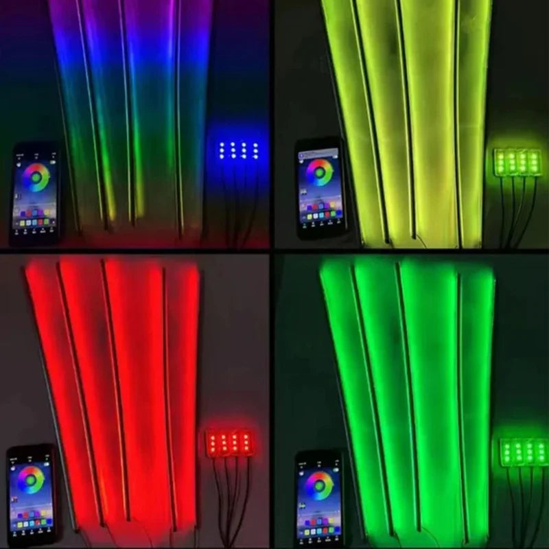 Music Sync LED Car Interior USB Ambient Lights
