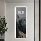 Digital clock, landscape decoration painting