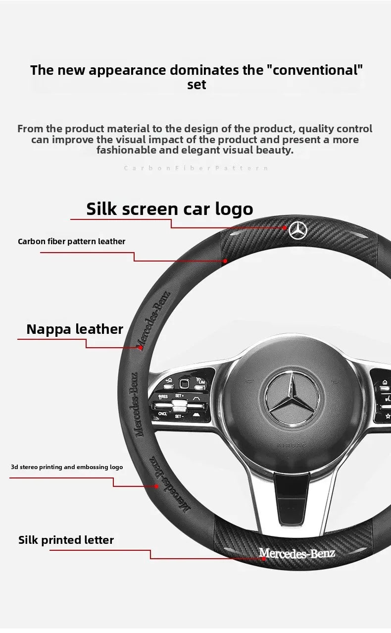 Universal Fit Mercedes Benz Steering Wheel Cover