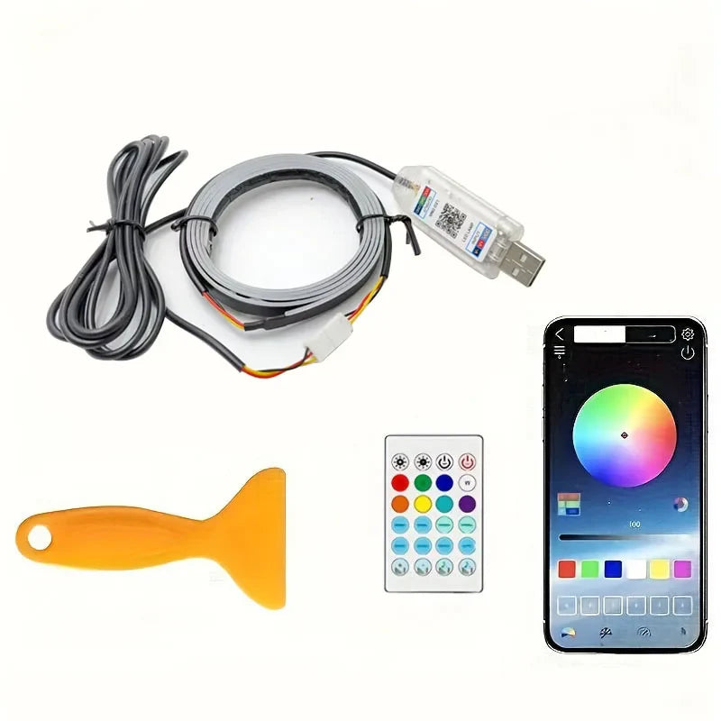 Music Sync LED Car Interior USB Ambient Lights