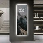 Digital clock, landscape decoration painting