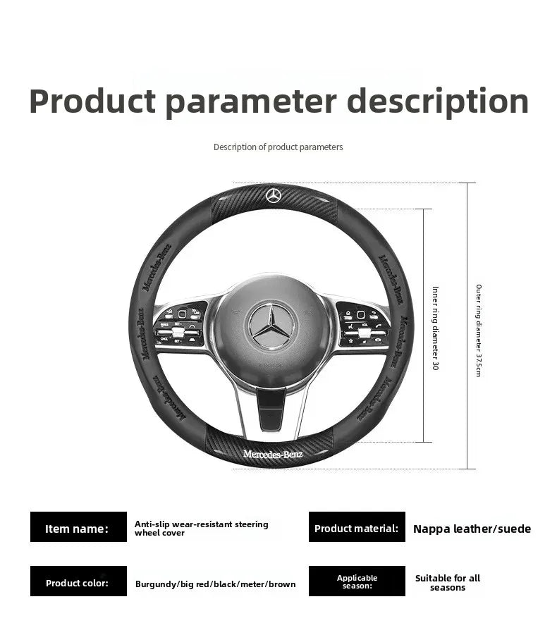 Universal Fit Mercedes Benz Steering Wheel Cover