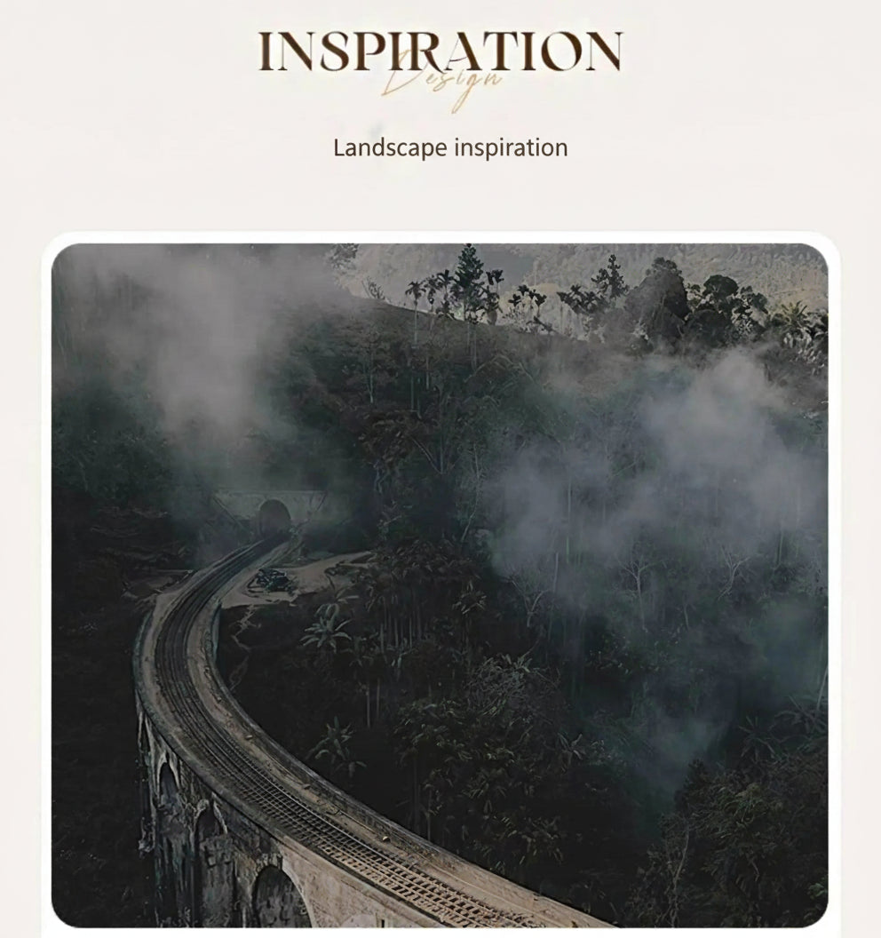 Digital clock, landscape decoration painting